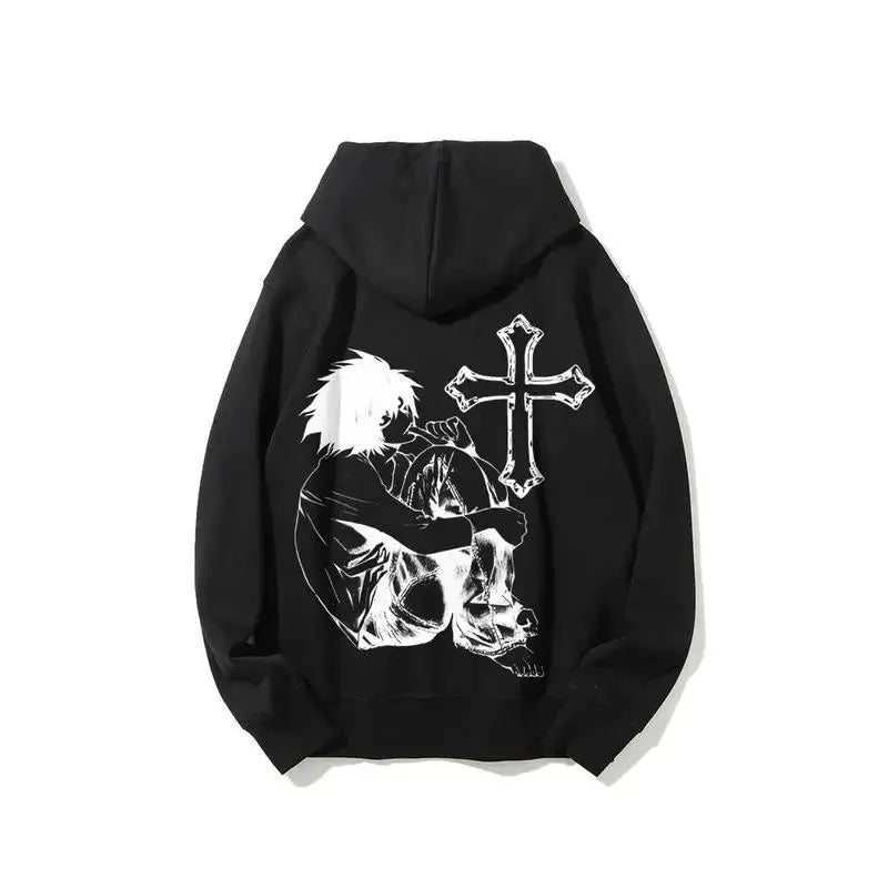 Unisex Misa Vintage Graphic Hoodie - Death Note L Anime Casual Stylish Sweatshirt, Anime Addicts Couple Gift Menswear Womenswear Streetwear Top