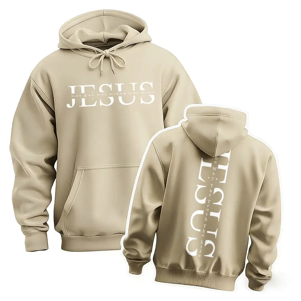 Unisex Jesus Graphic Print Oversized Hoodie Sweatshirt, Casual Long Sleeve Pullover Hooded Top, Loose Fit Religious Faith Inspired American Streetwear Hoodie for Daily Wear, Travel, Outdoor Activities and Fall Winter Fashion
