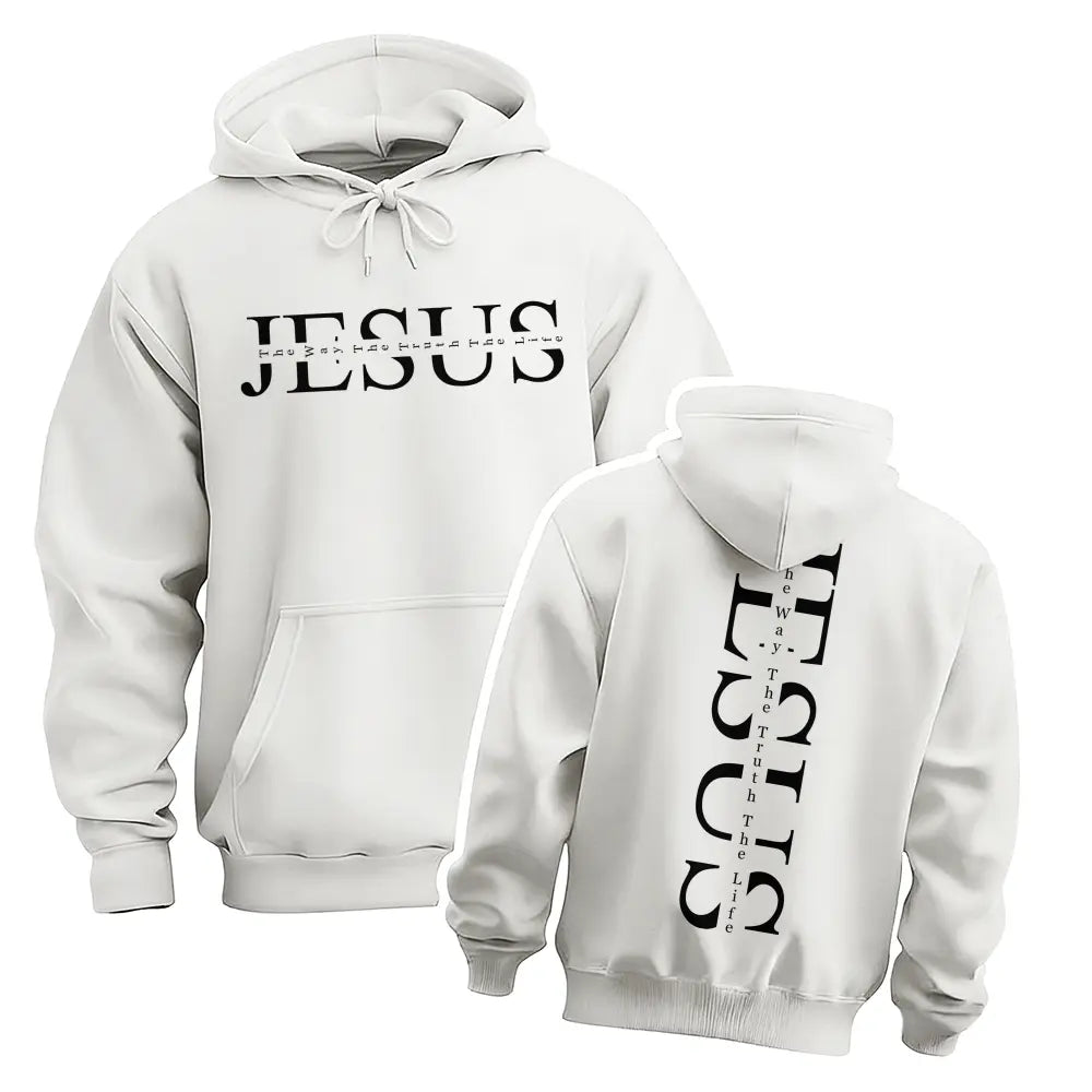 Unisex Jesus Graphic Print Oversized Hoodie Sweatshirt, Casual Long Sleeve Pullover Hooded Top, Loose Fit Religious Faith Inspired American Streetwear Hoodie for Daily Wear, Travel, Outdoor Activities and Fall Winter Fashion