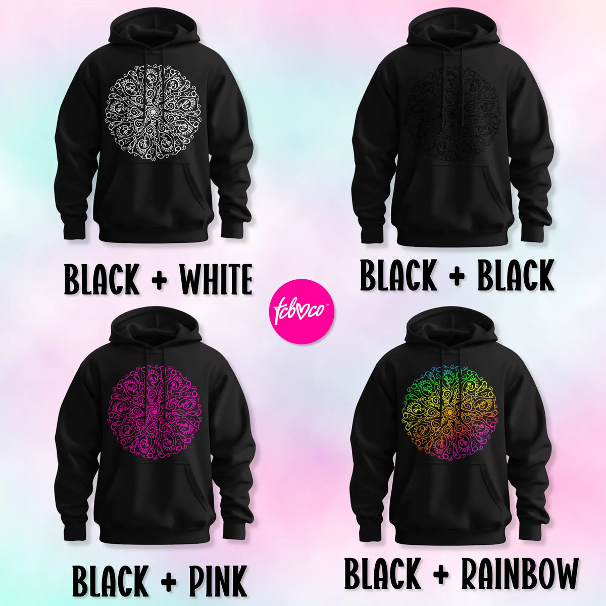 Curse Word Mandala Hoodie - Graphic Hoodie with Unique Design for Casual Wear